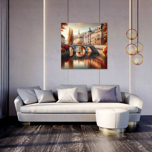 Autumn at Triple Bridge Canvas