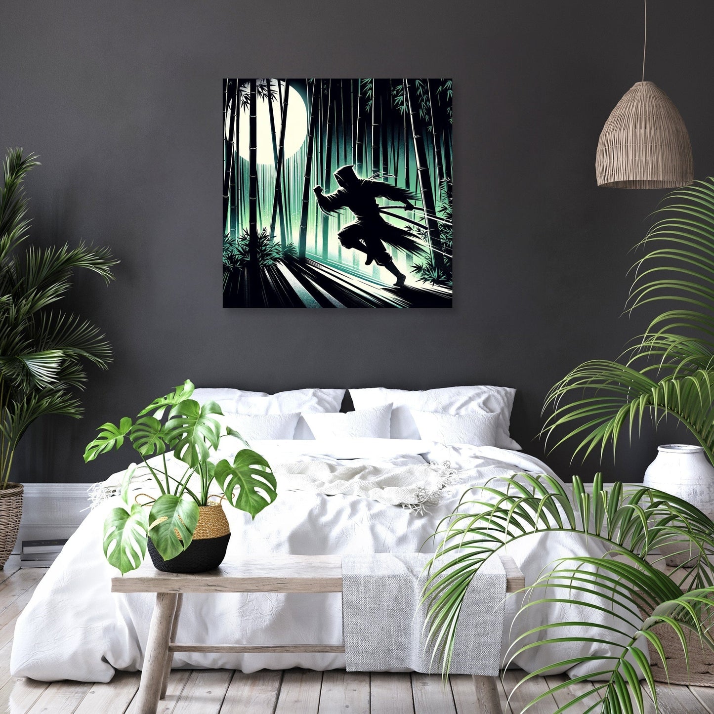 Ninja Moonlight Canvas