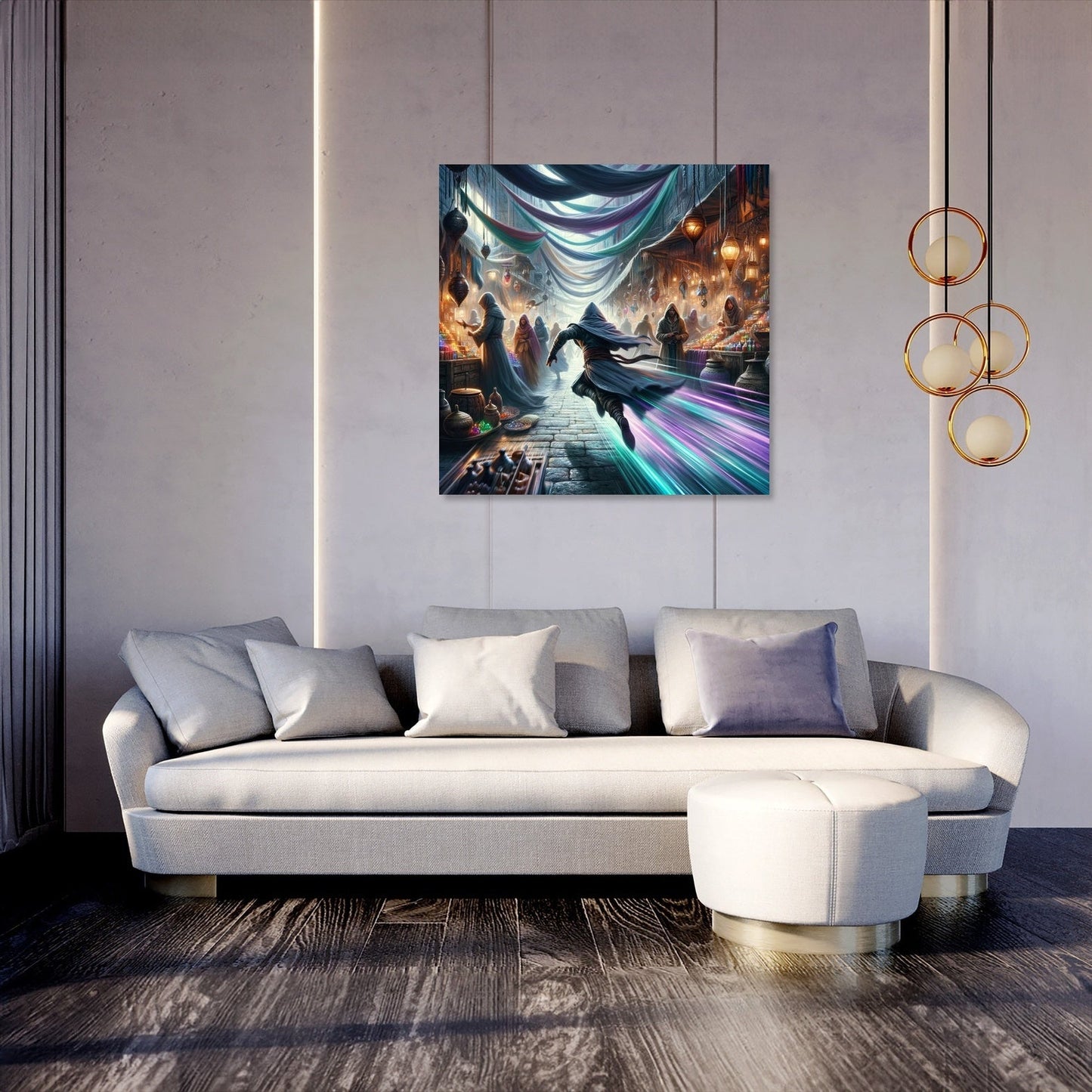 Market Chase Mystery Canvas