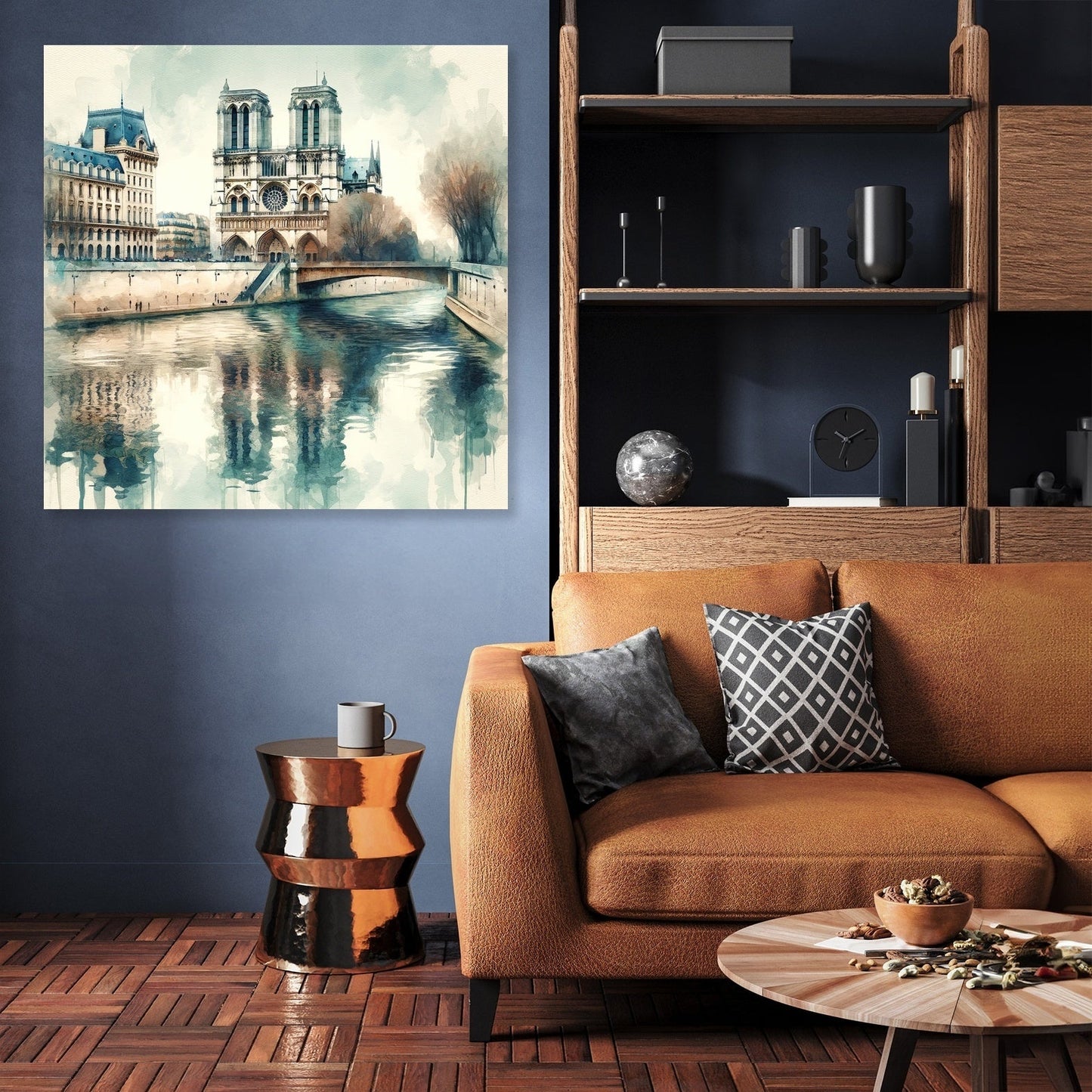 Reflections of Paris Notre-Dame Canvas