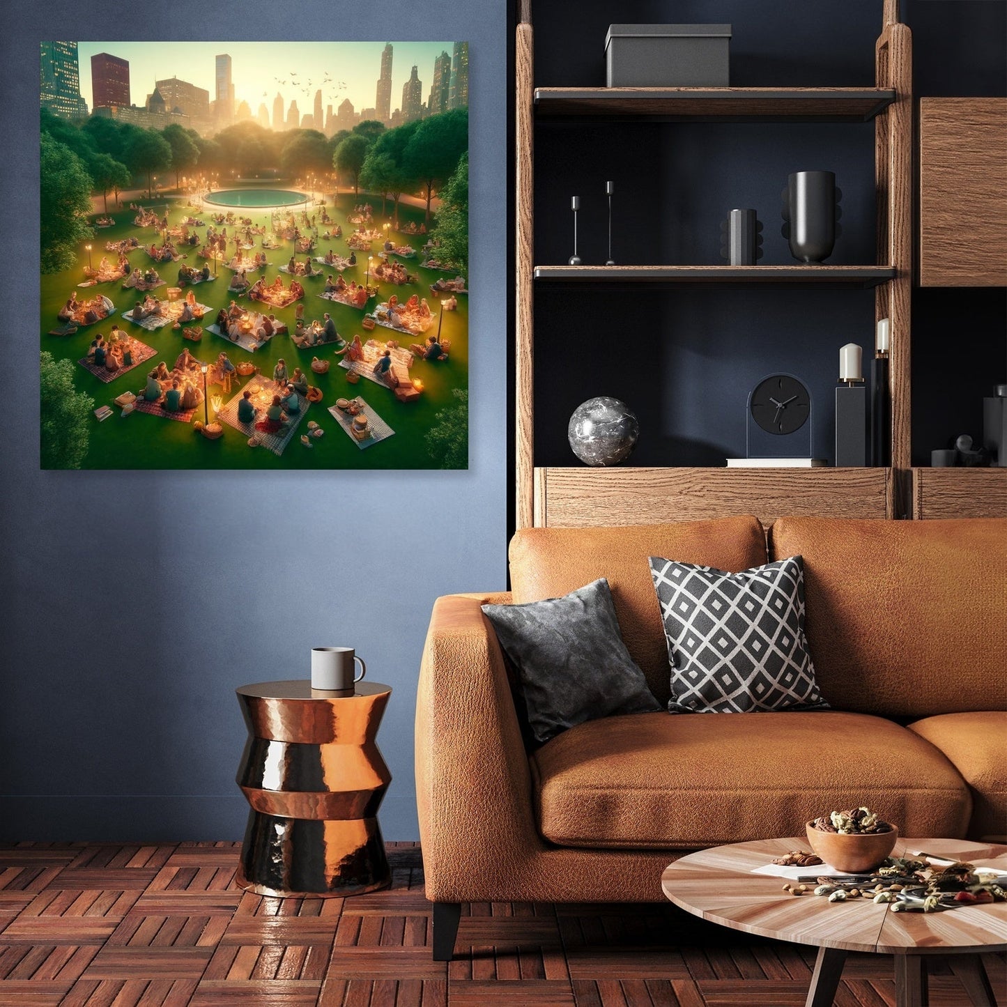 Picnic Sunset in Summer Canvas