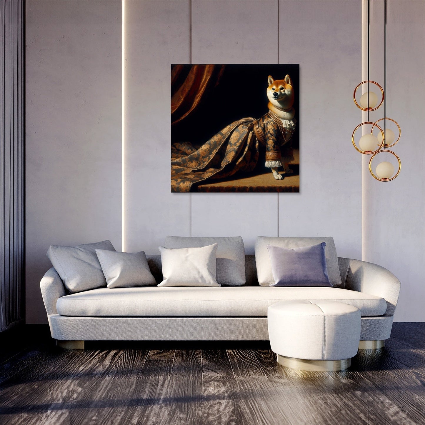 Regal Shiba Twilight Majesty Canvas