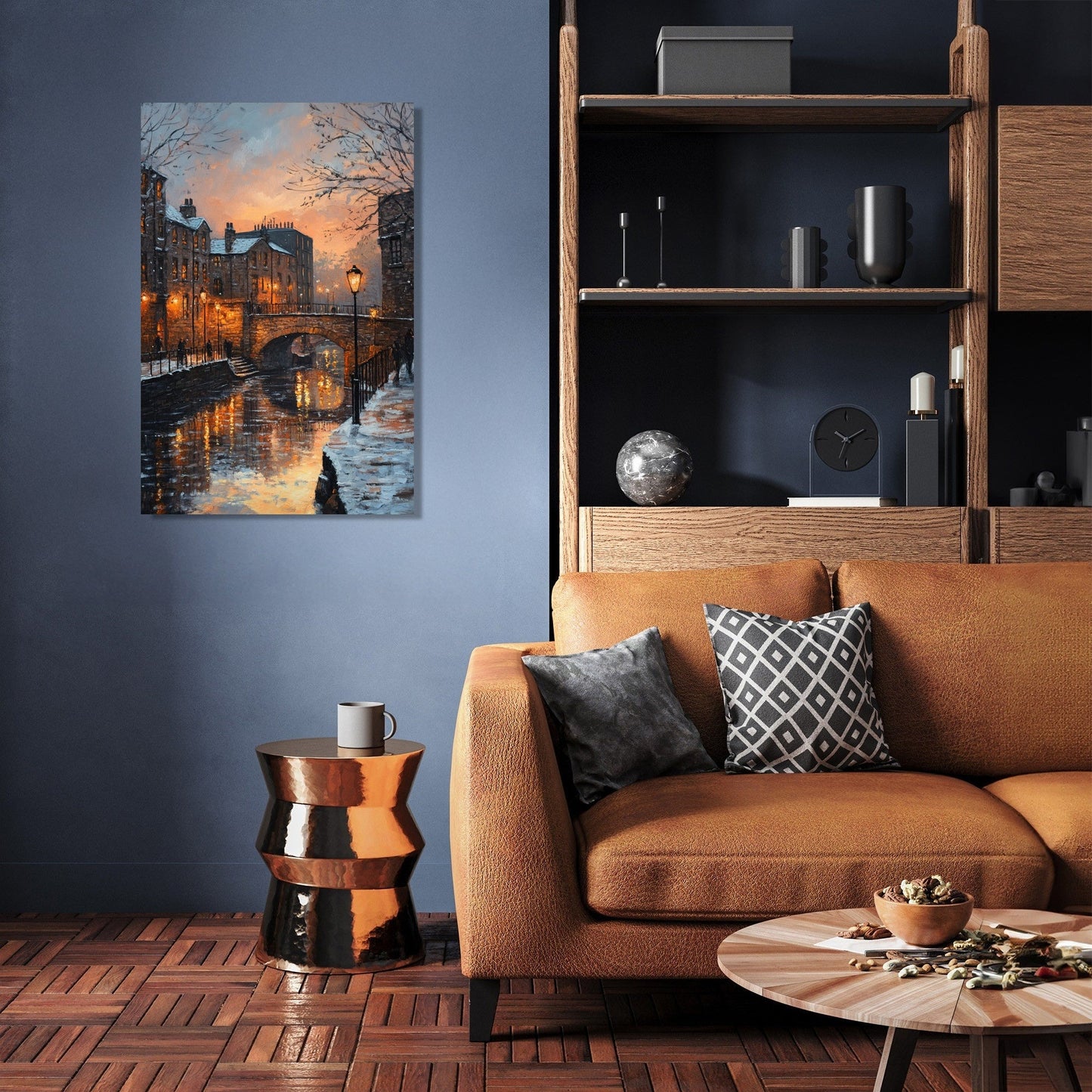 Industrial Sunset Chaos Canvas