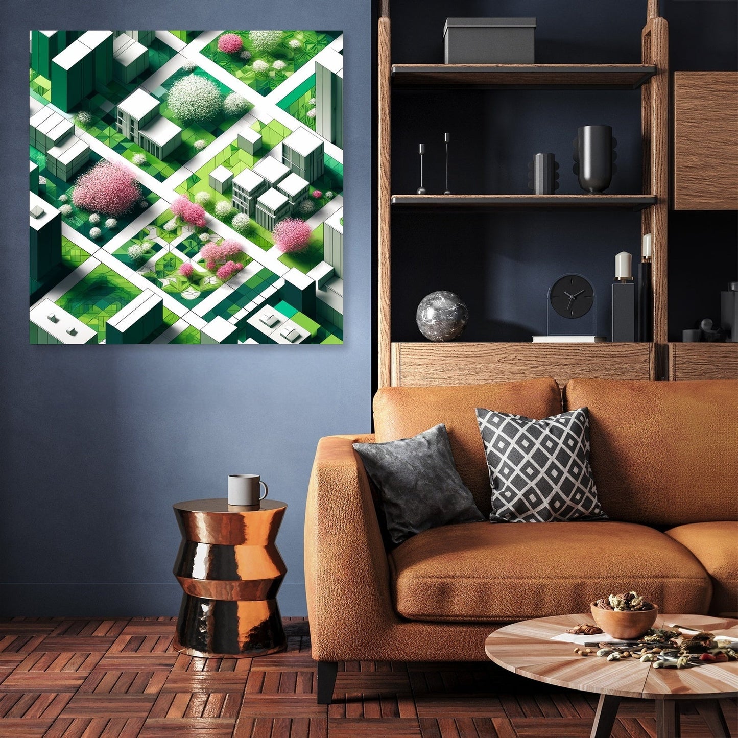 Spring Park Geometry Canvas