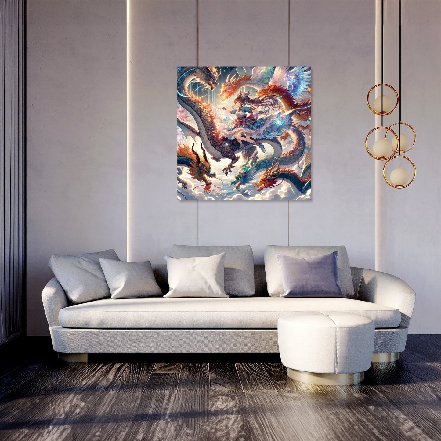 Elemental Dragon Dance Canvas
