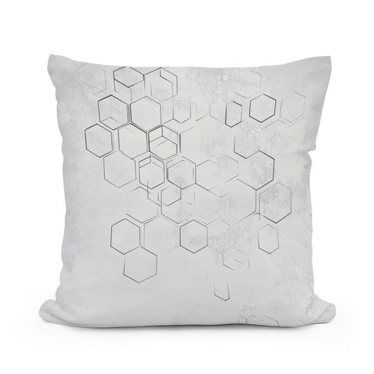 Hexagon Geometry Cotton Cushion