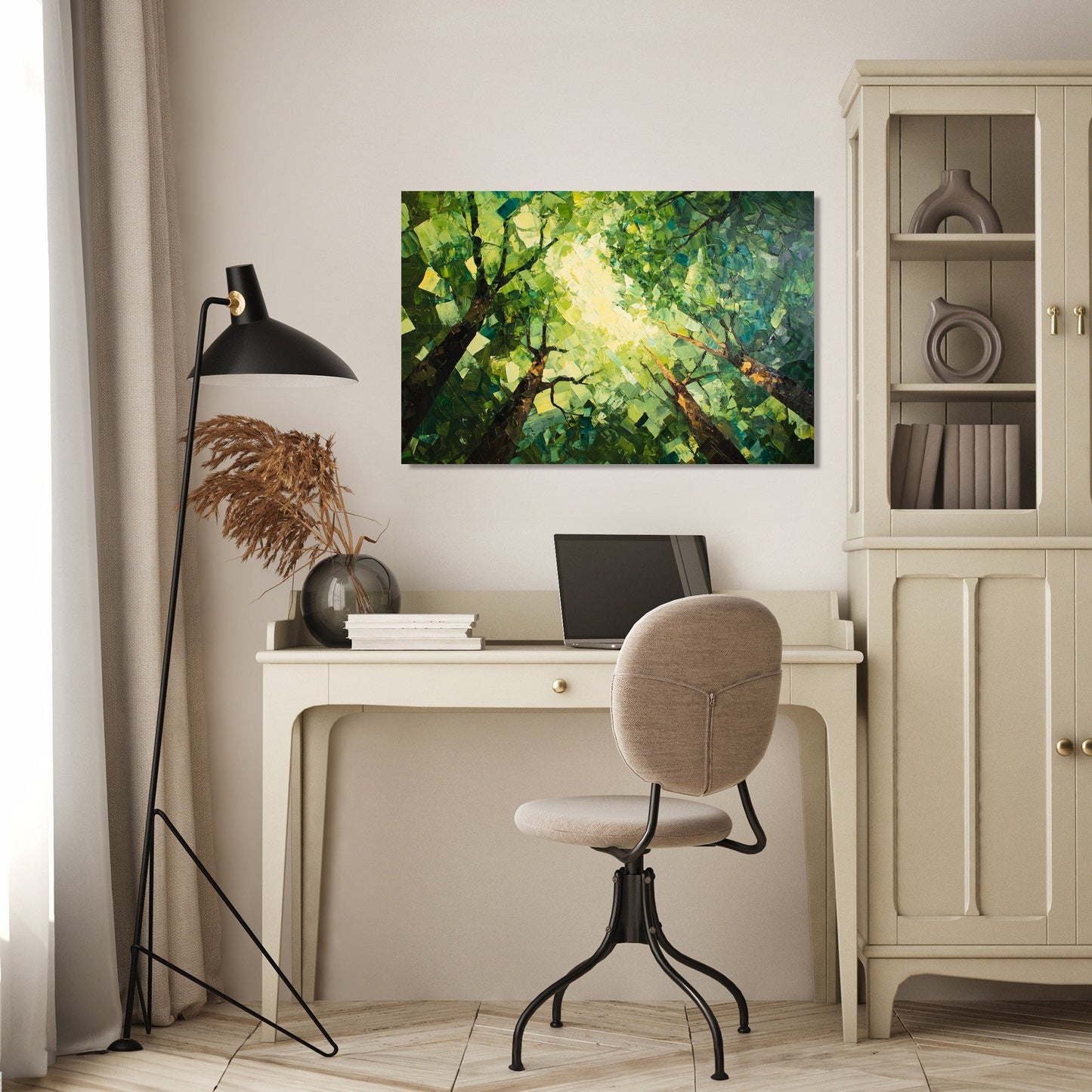 Polygonal Canopy Chaos Canvas