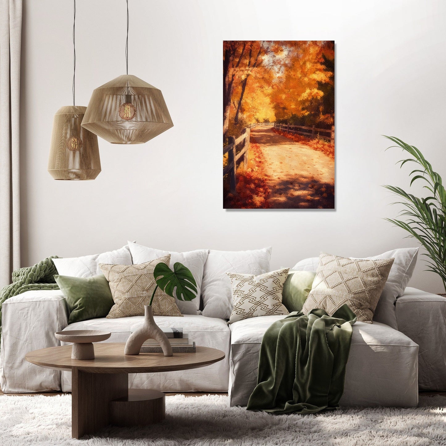 Rustic Autumn Path Canvas