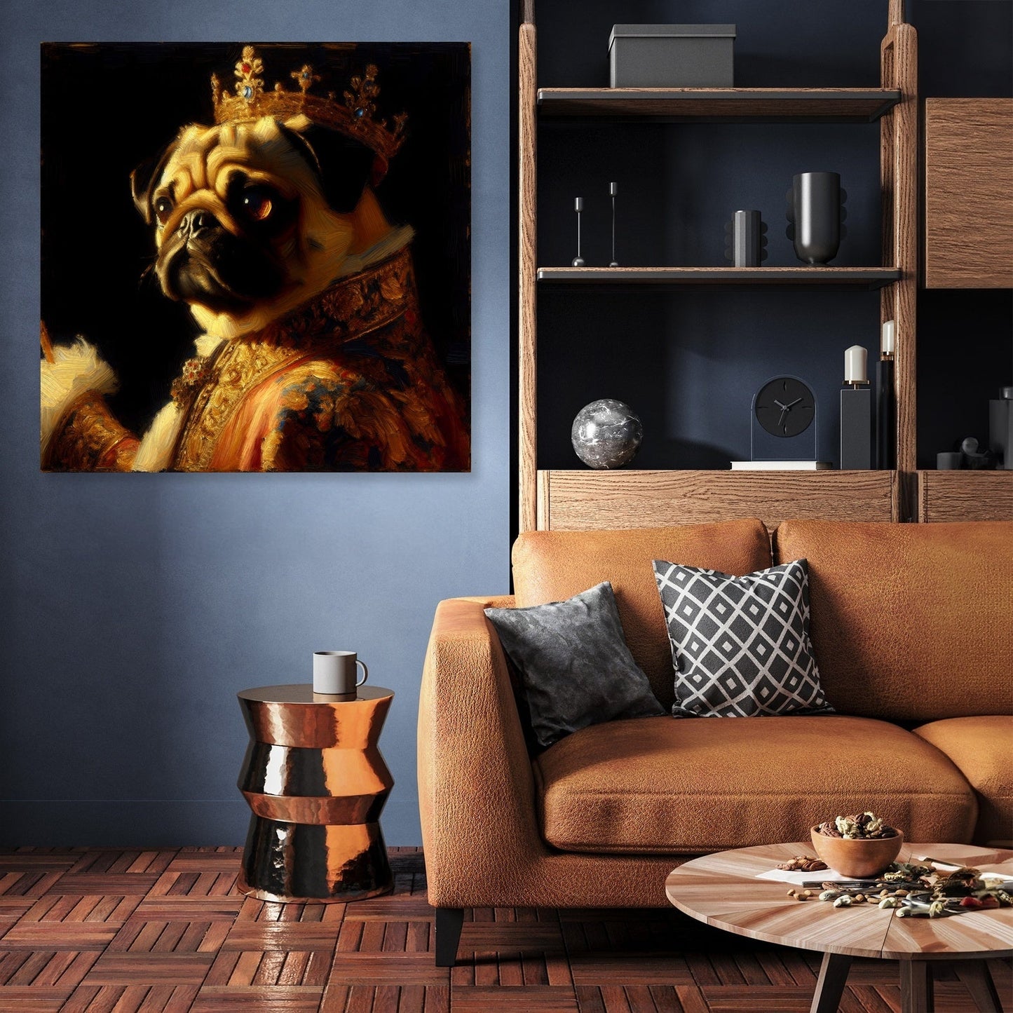 Regal Pug Majesty Canvas