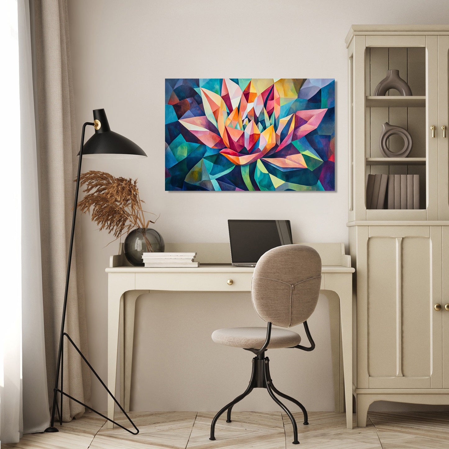 Geometric Blossom Canvas