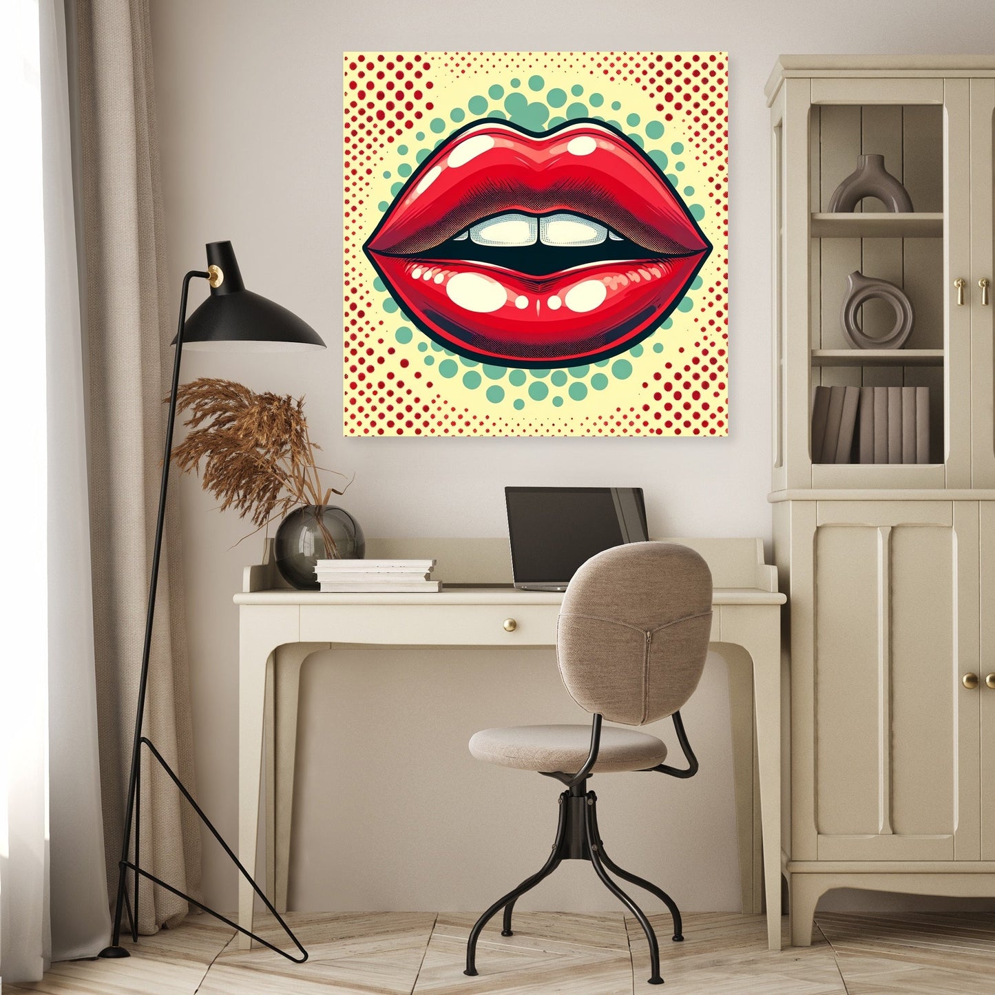 Red Lips Pop Canvas