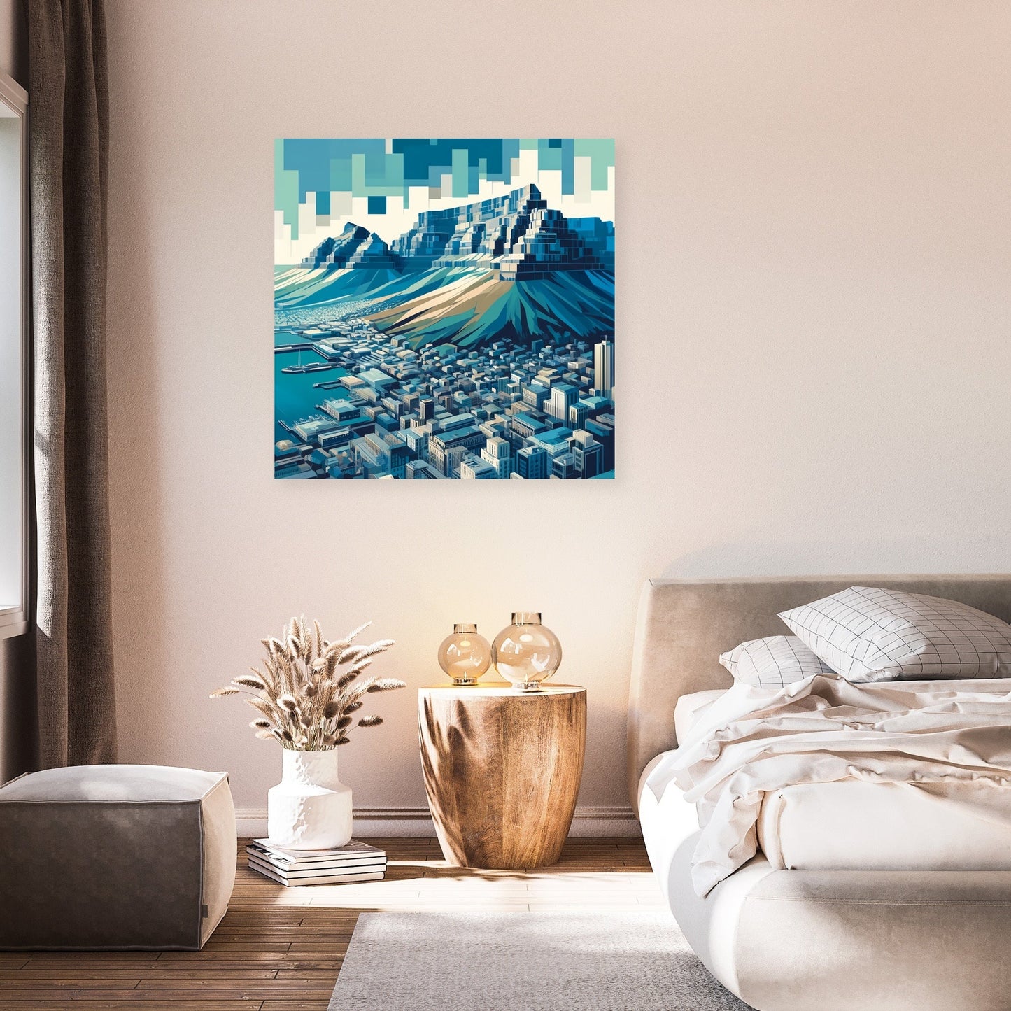 Table Mountain Cubist Canvas