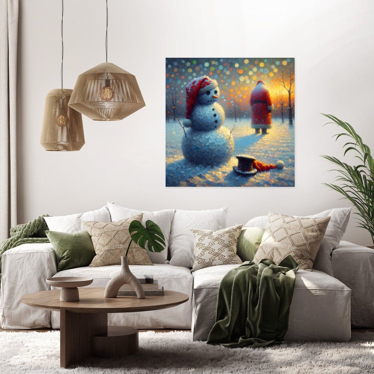 Snowman's Twilight Solitude Canvas