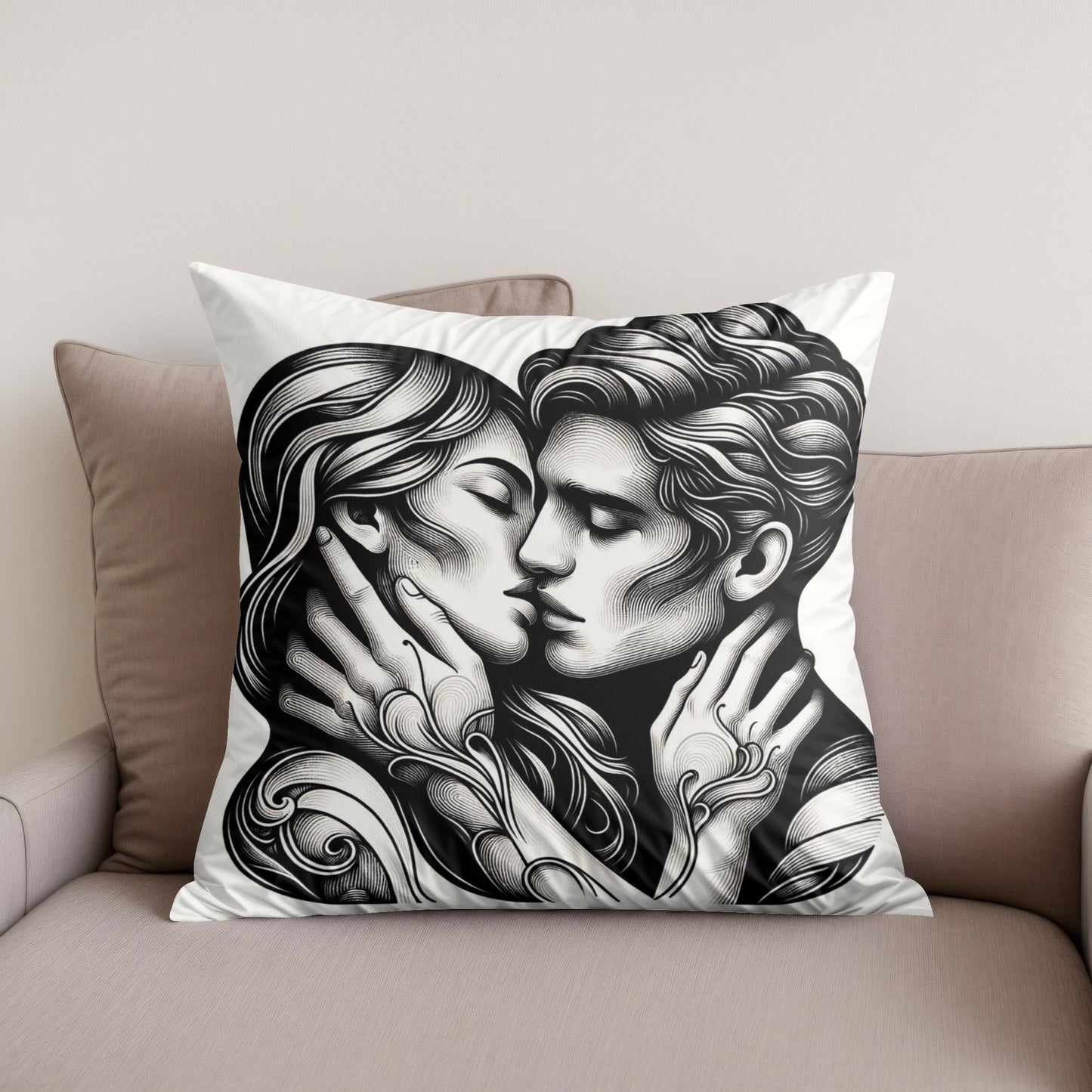 Golden Kiss Cotton Cushion