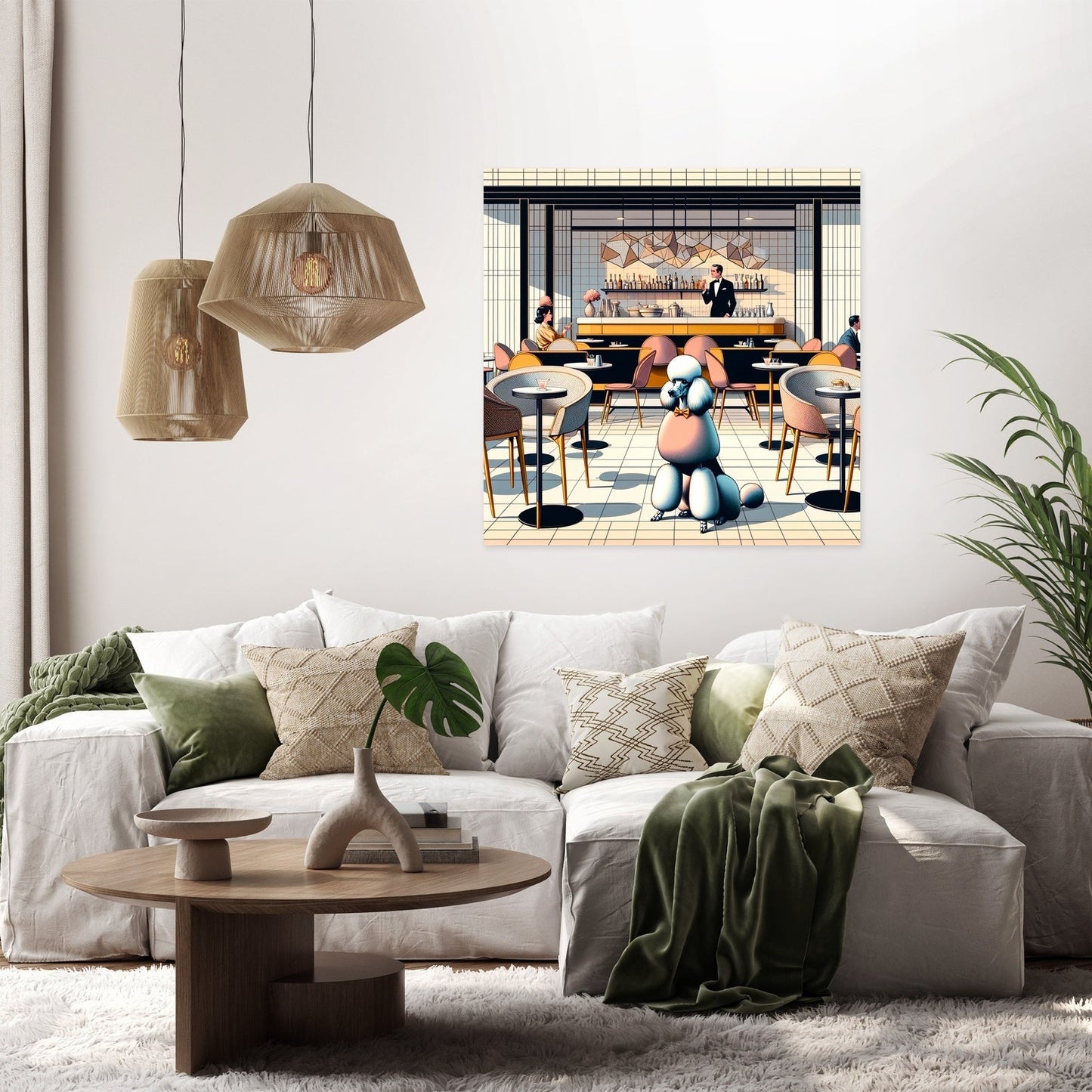 Parisian Poodle Canvas