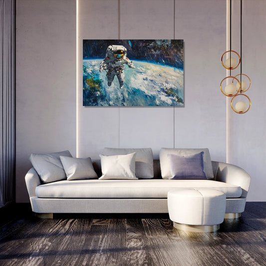 Astronaut's Earthly Reverie Canvas