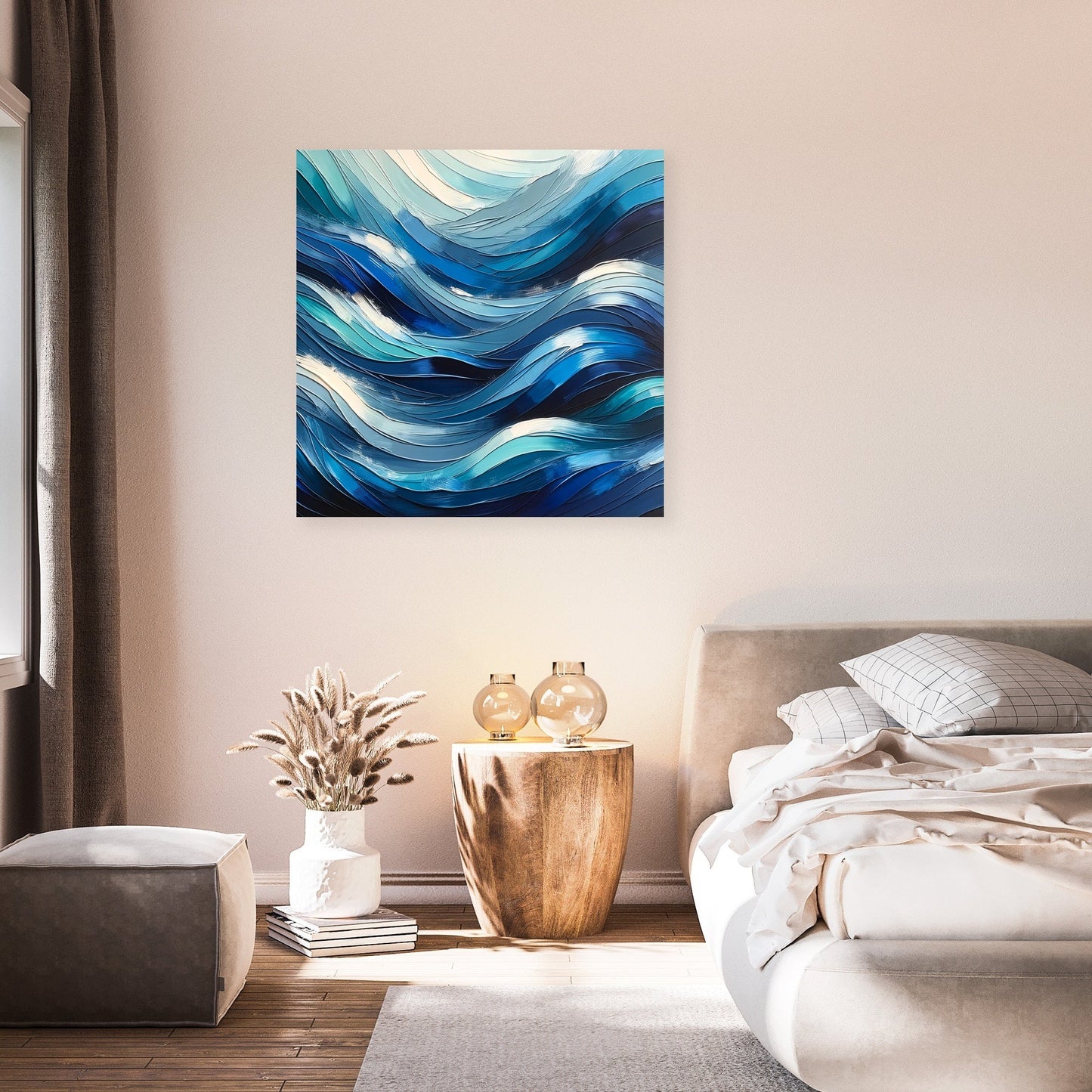 Oceanic Rhythms Abstract Canvas