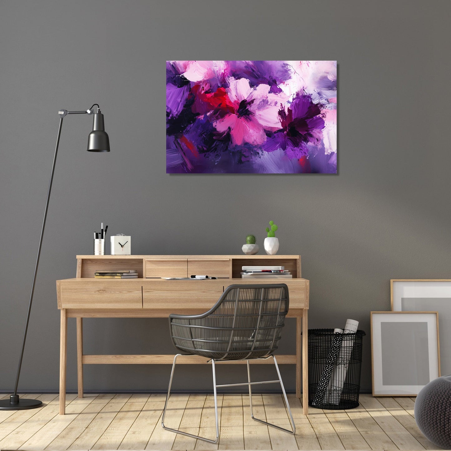 Lisianthus Spirals Canvas