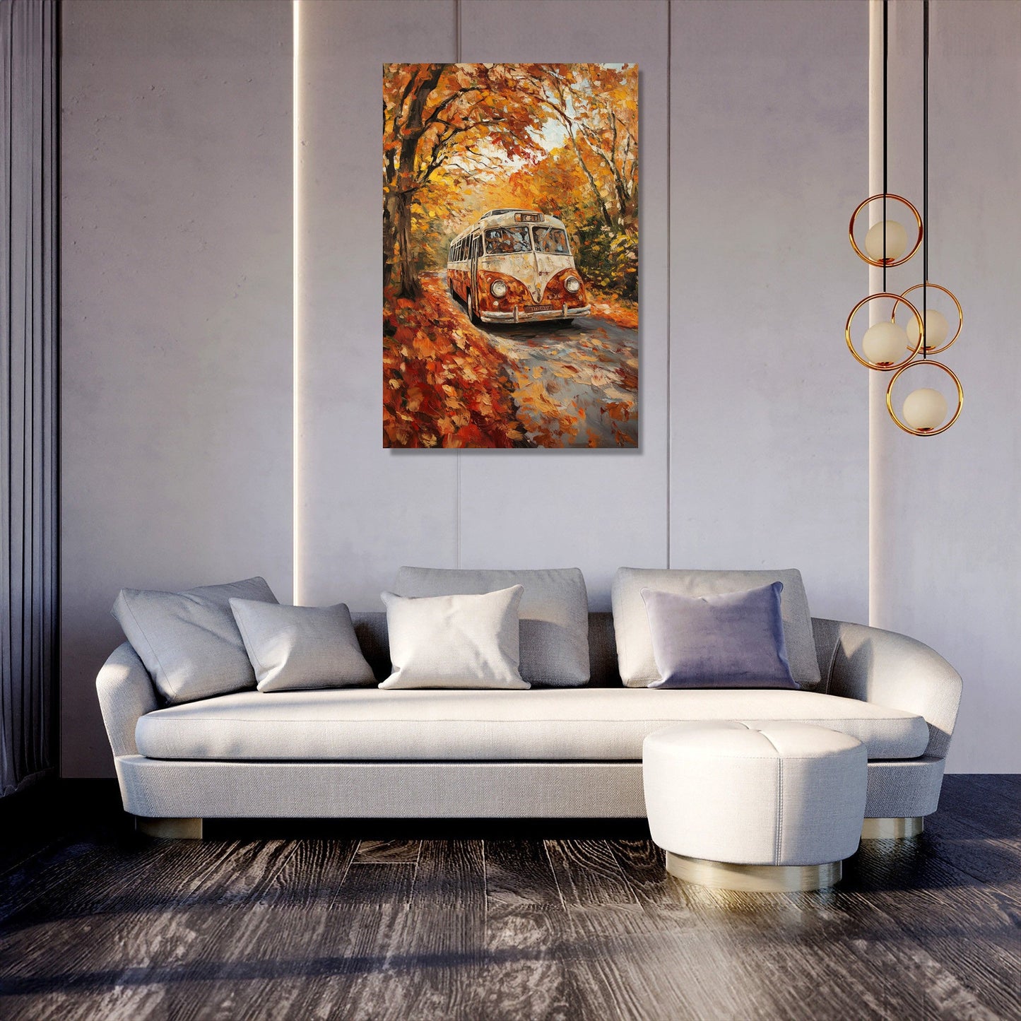 Vintage Tour Bus Canvas