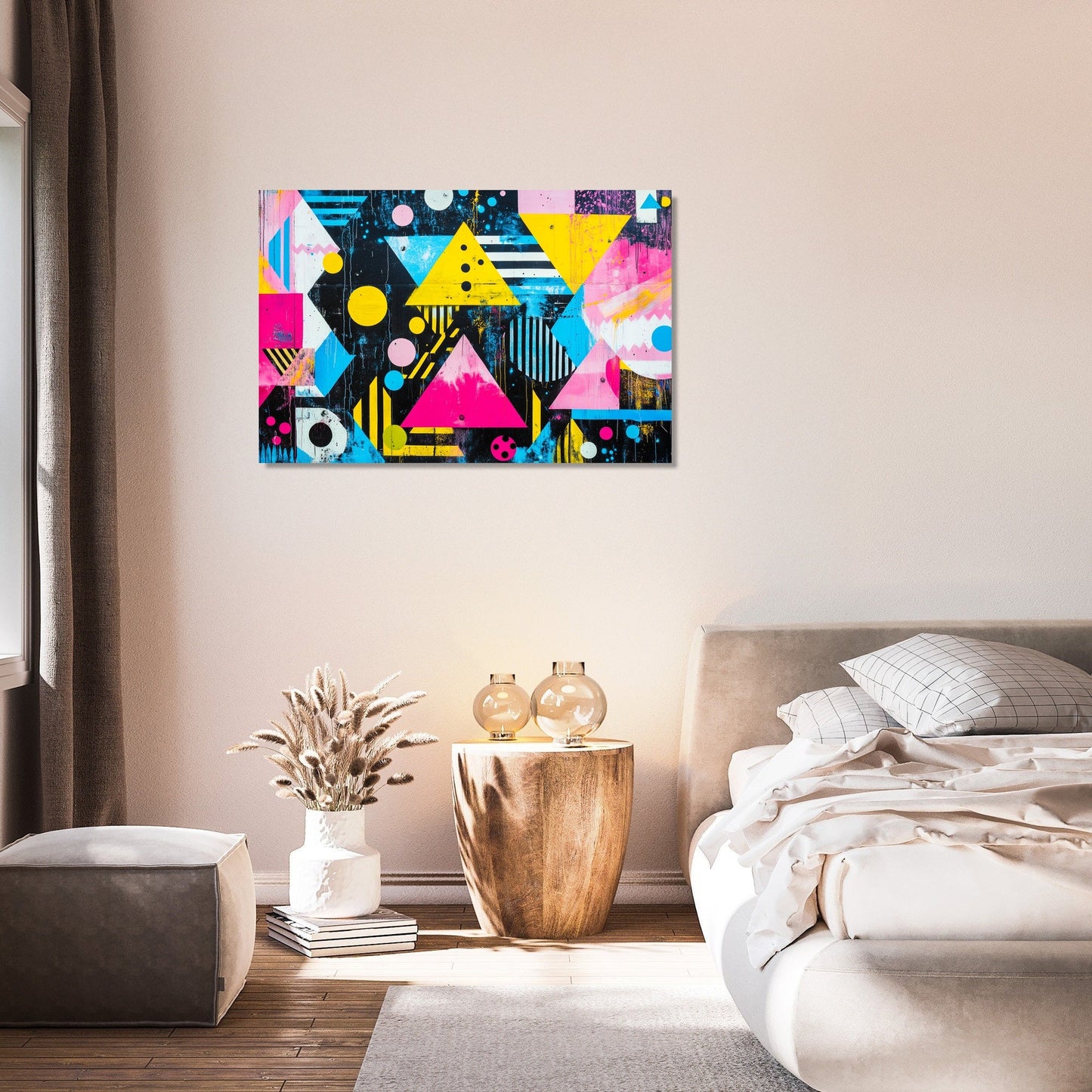 Geometric Graffiti Canvas