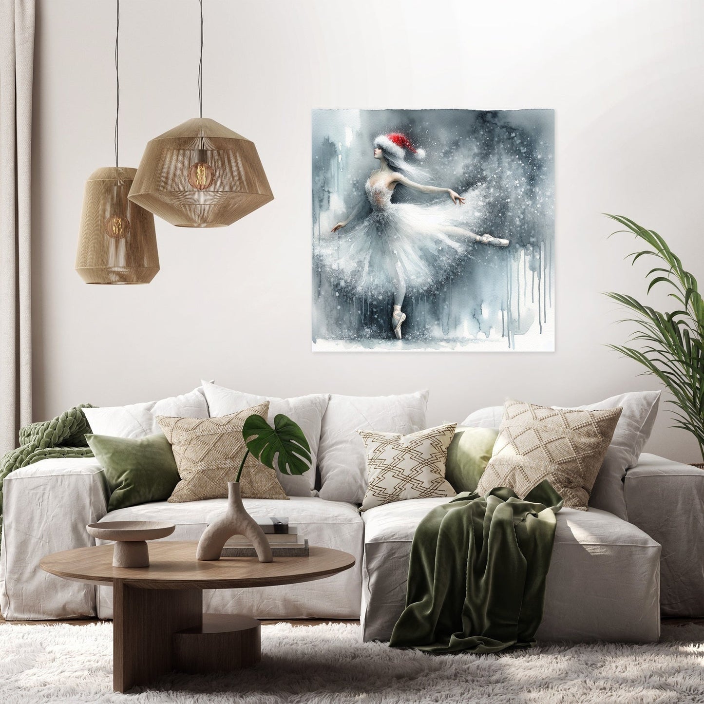 Ballerina's Winter Solitude Canvas
