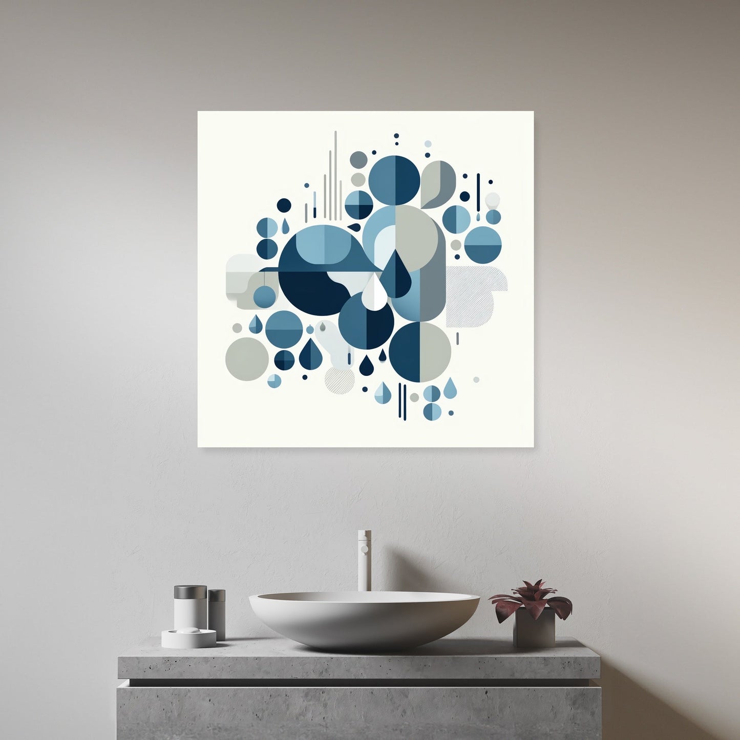 Geometric Droplets Canvas