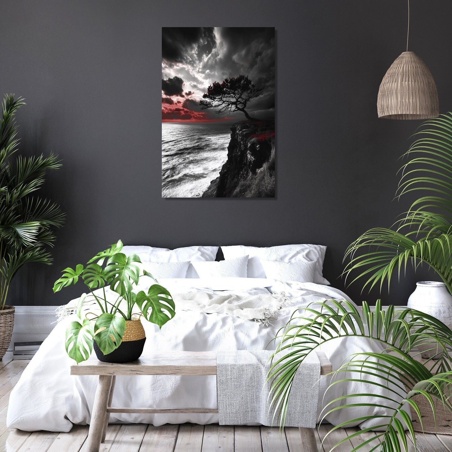 Passionate Sunset Tree Canvas