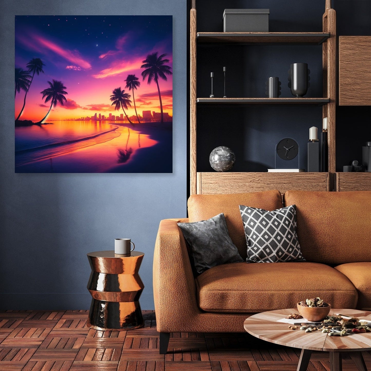 Miami Sunset Serenity Canvas