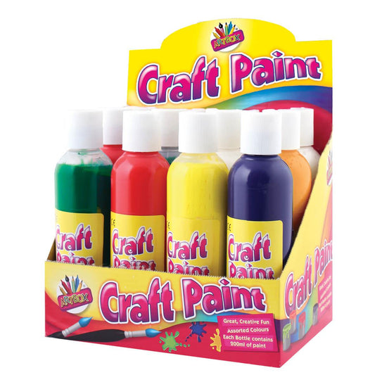 Children's 200ml Craft Paint Bottle in Assorted Colours (single)