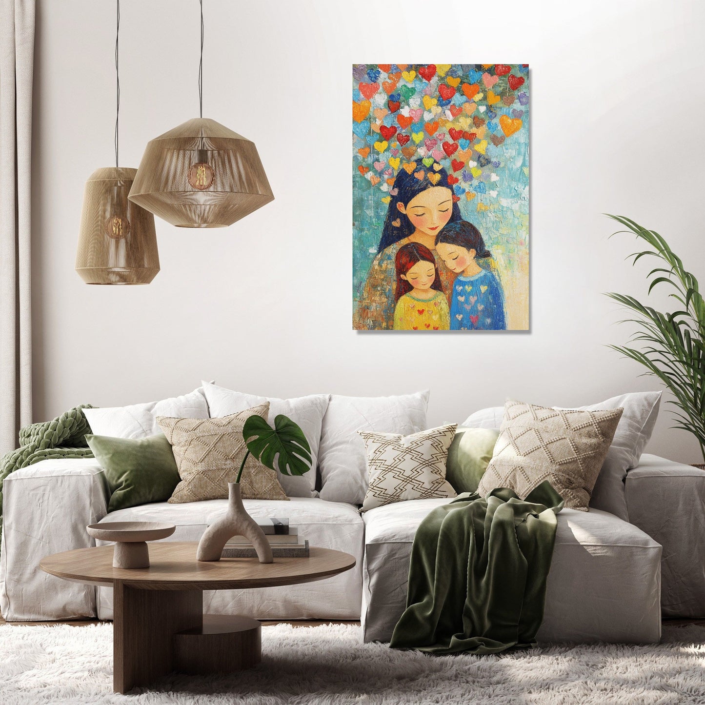 Mother’s Heart Shower Canvas