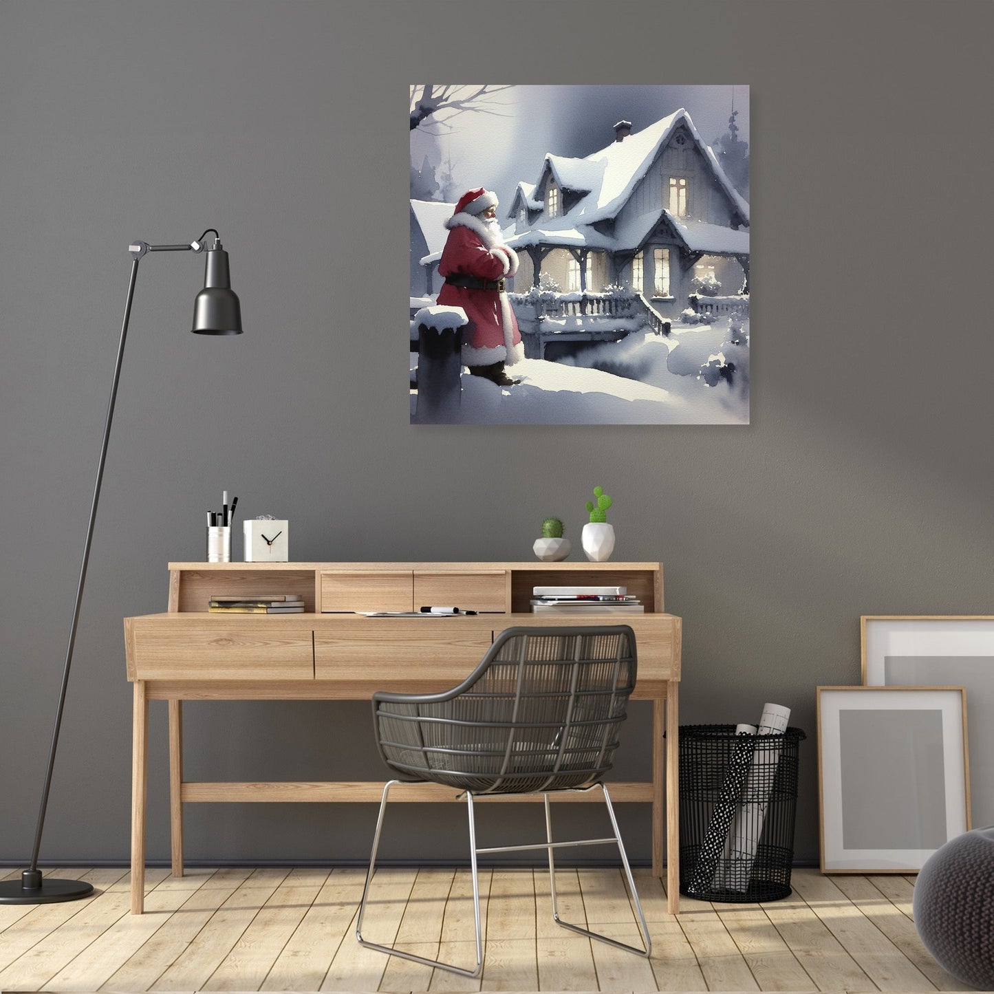 Sombre Santa's Silent Night Canvas
