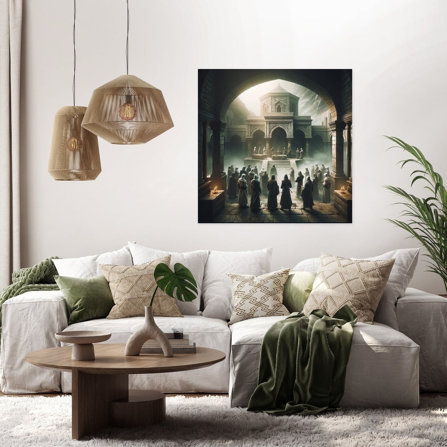 Monastery Shadows Canvas