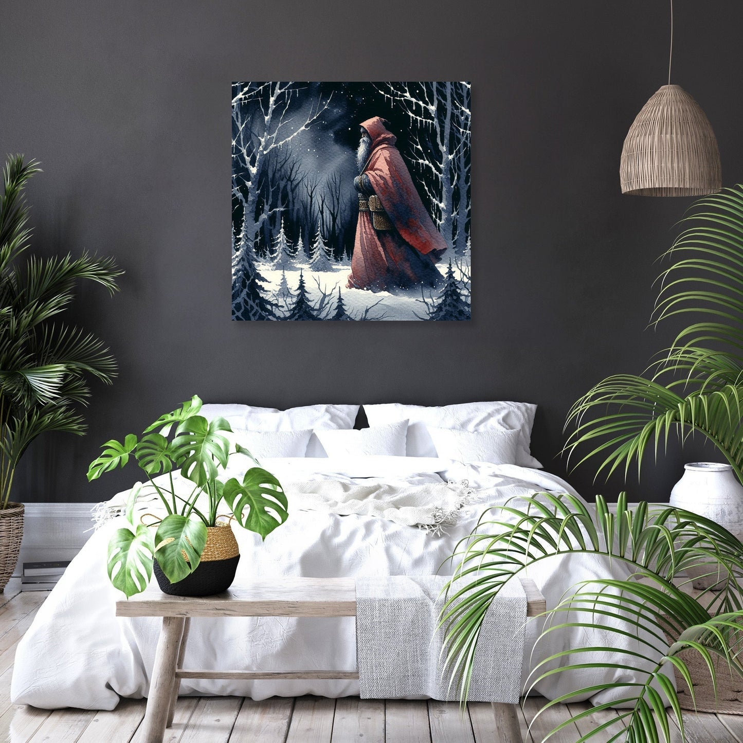 Sombre Santa's Journey Canvas
