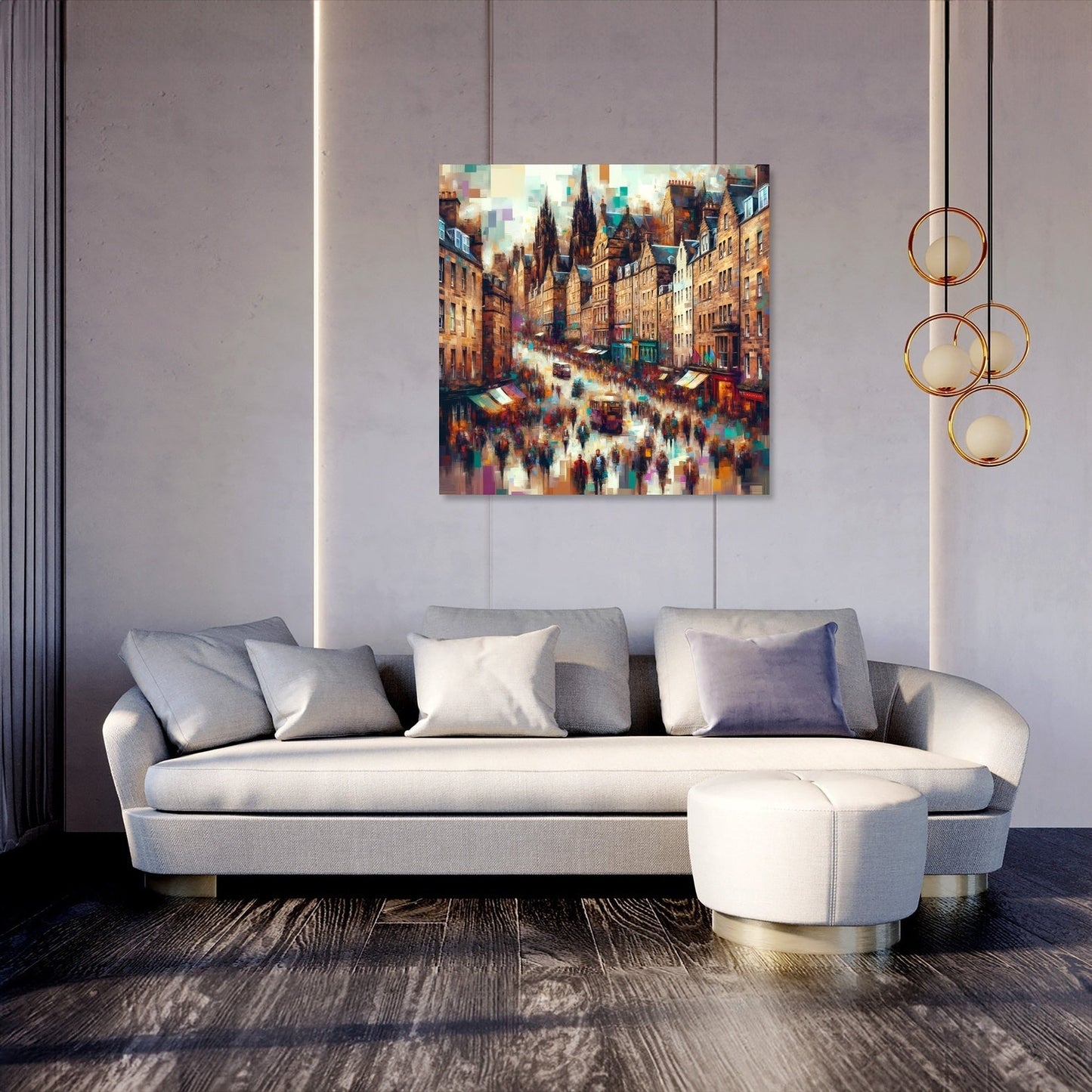 Edinburgh Royal Mile Abstract Essence Canvas
