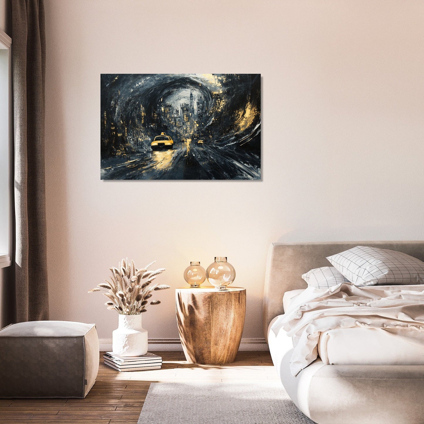 Midnight Taxi Reverie Canvas