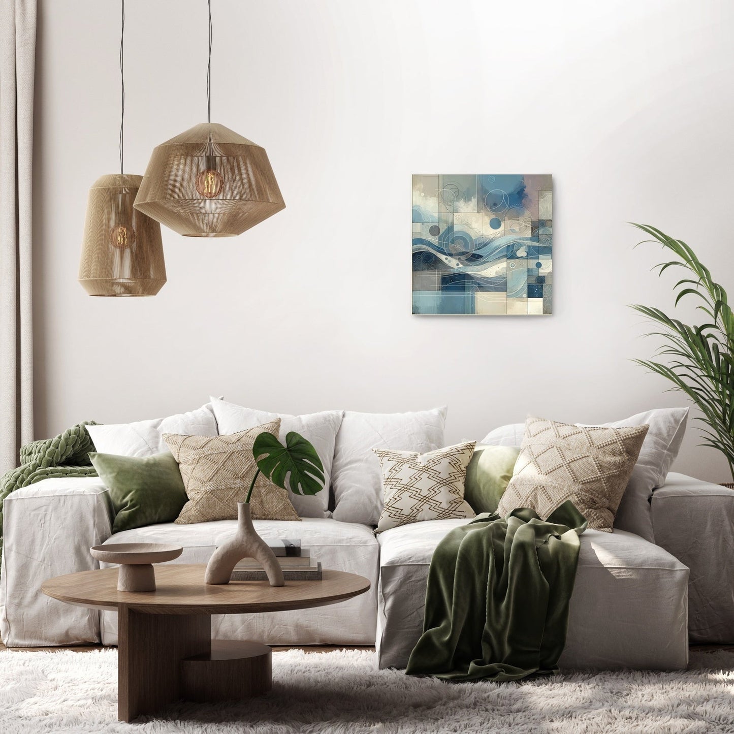 Quietude's Abstract Harmony Canvas