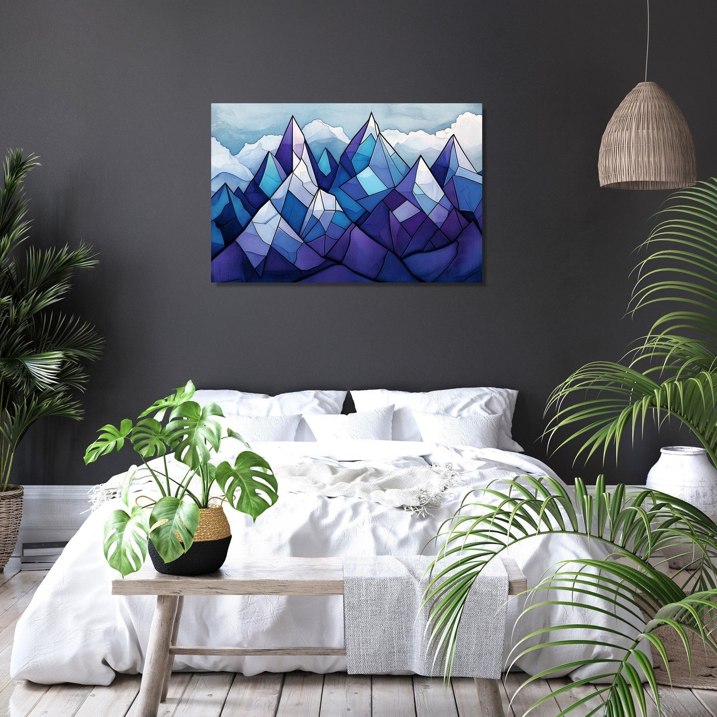 Geometric Peaks Expression Canvas