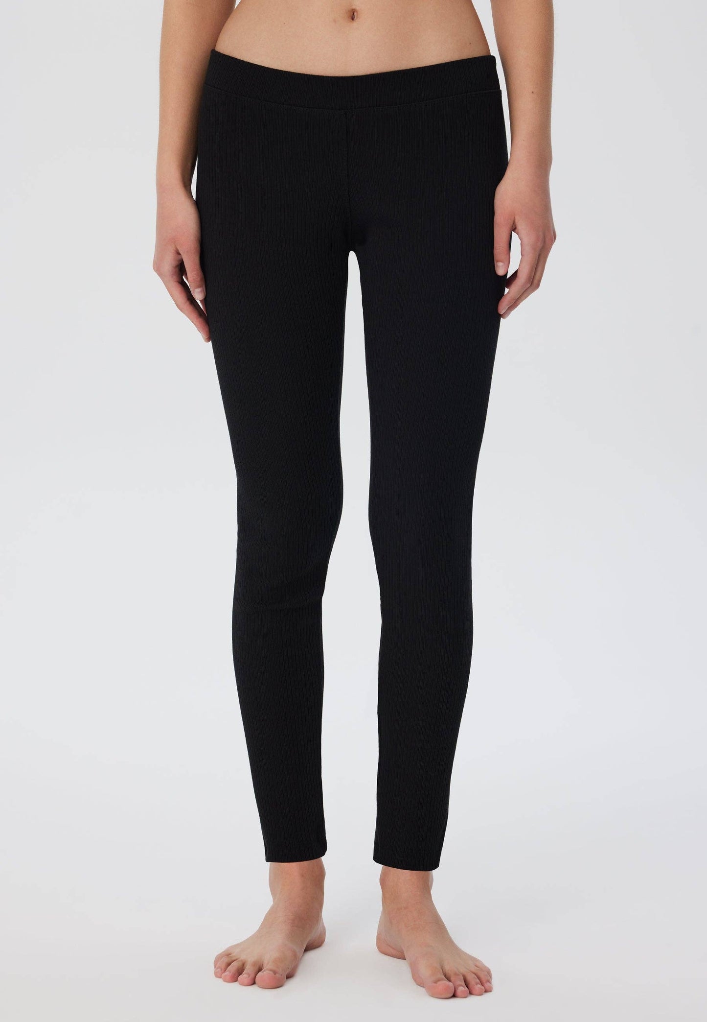 Organic Ribbed Leggings: Womens