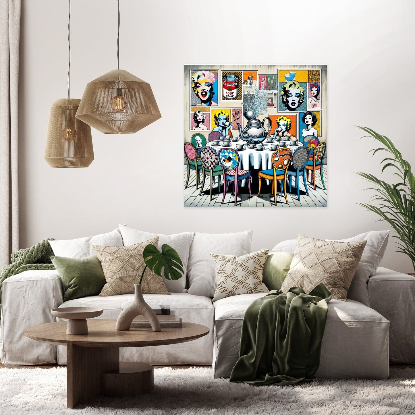 Modern Pop Tea Party Canvas