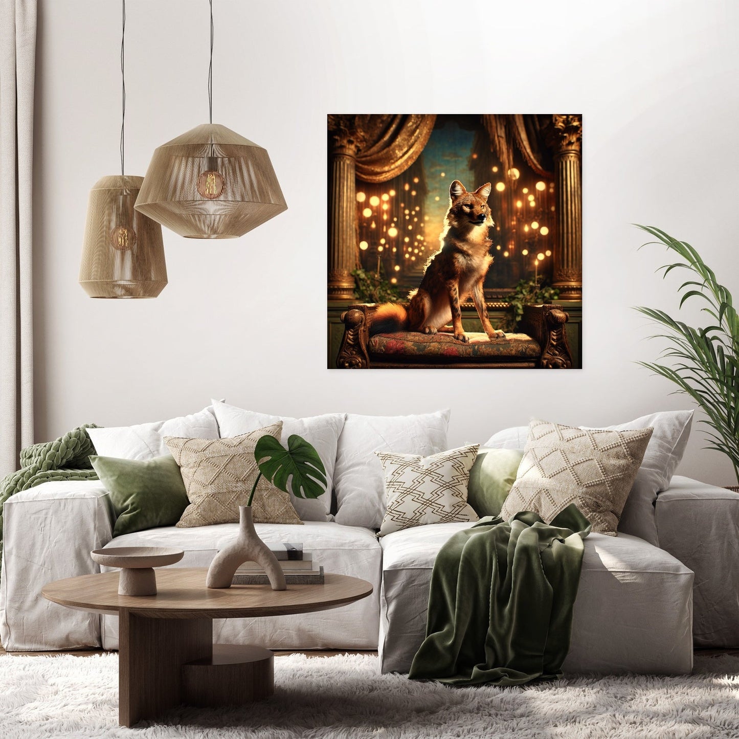 Regal Dhole Twilight Throne Canvas