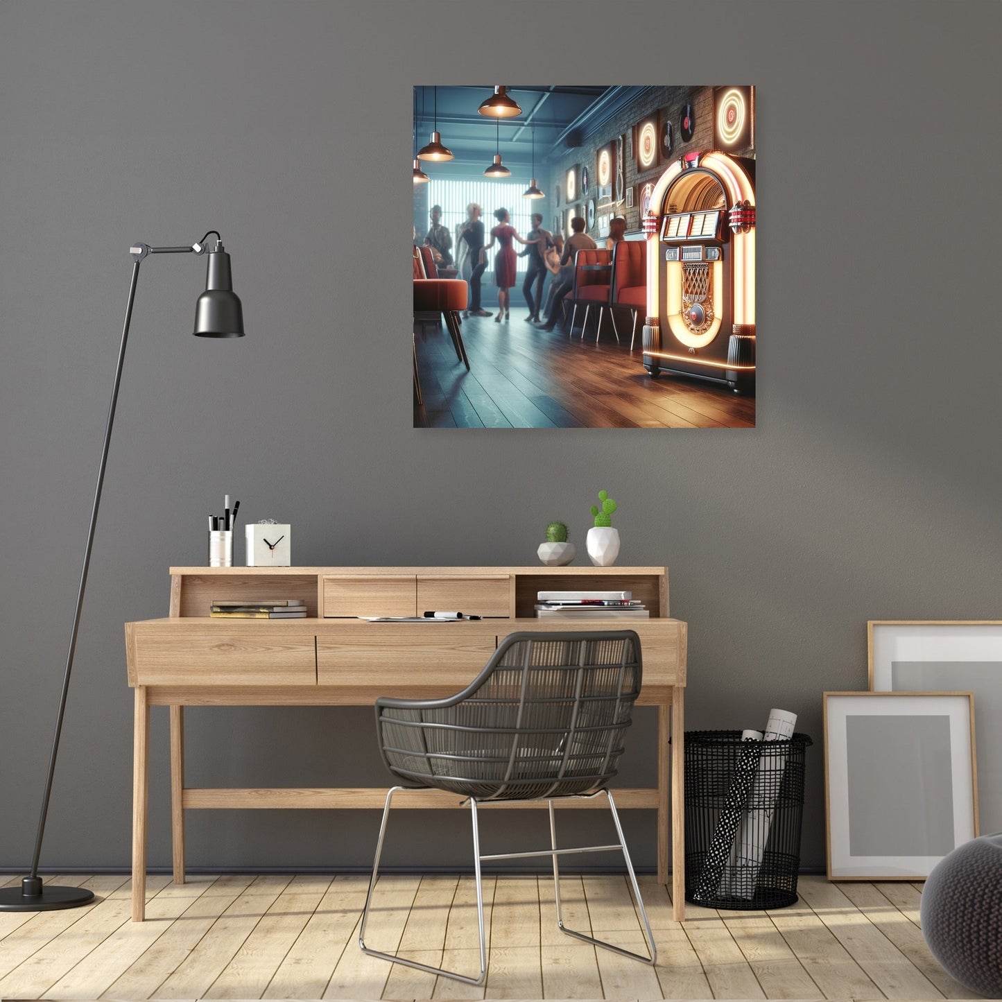 Retro Jukebox Lounge Canvas