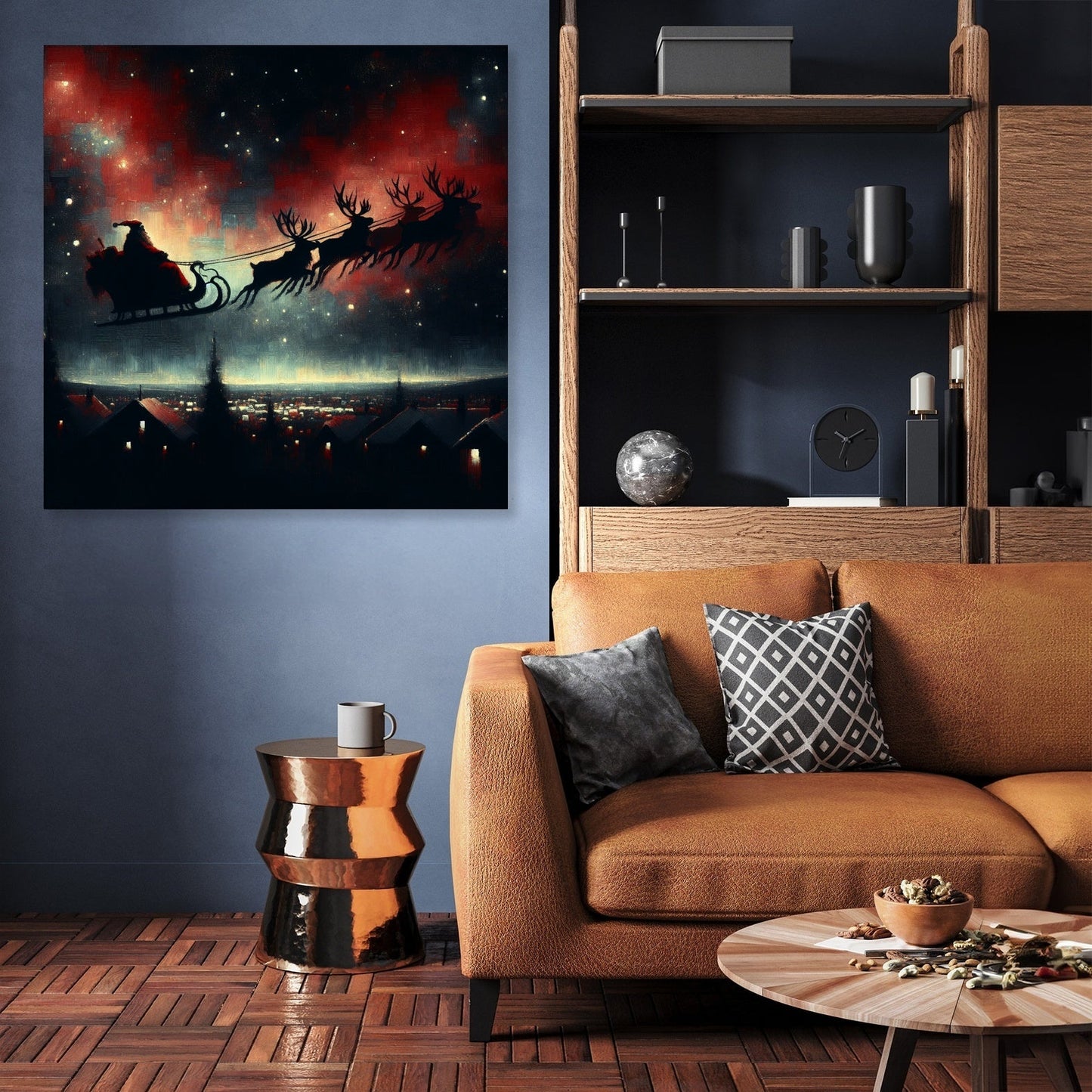 Santa's Starlit Journey Canvas