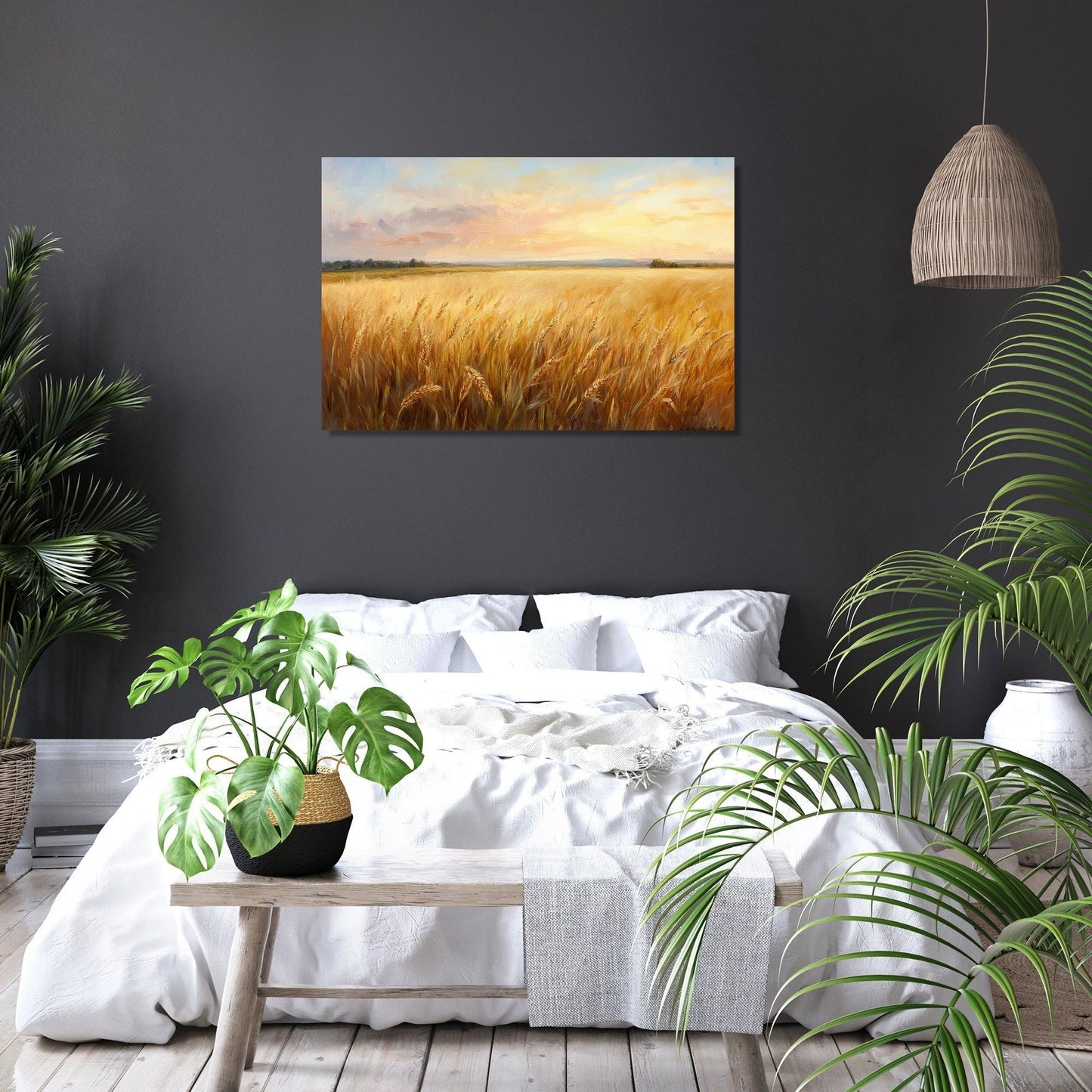 Golden Wheat Sunrise Canvas