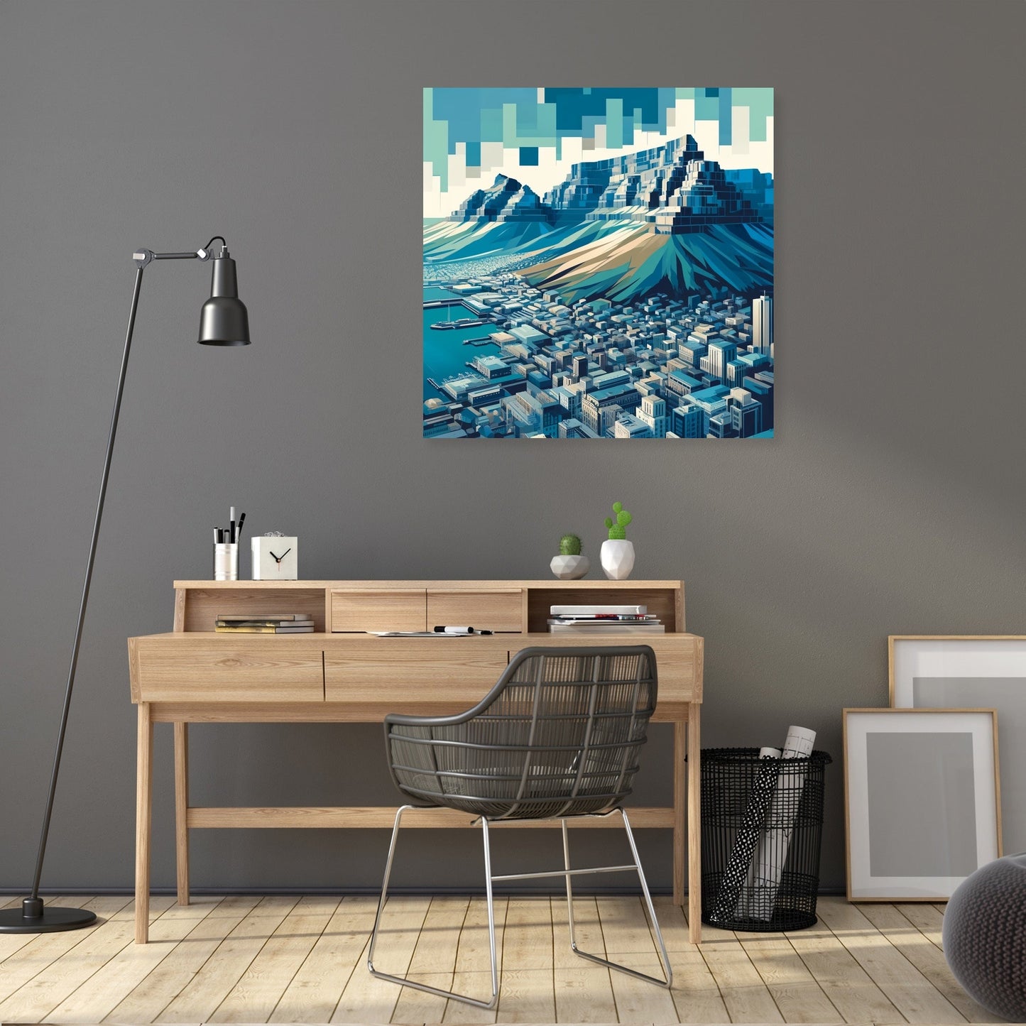 Table Mountain Cubist Canvas