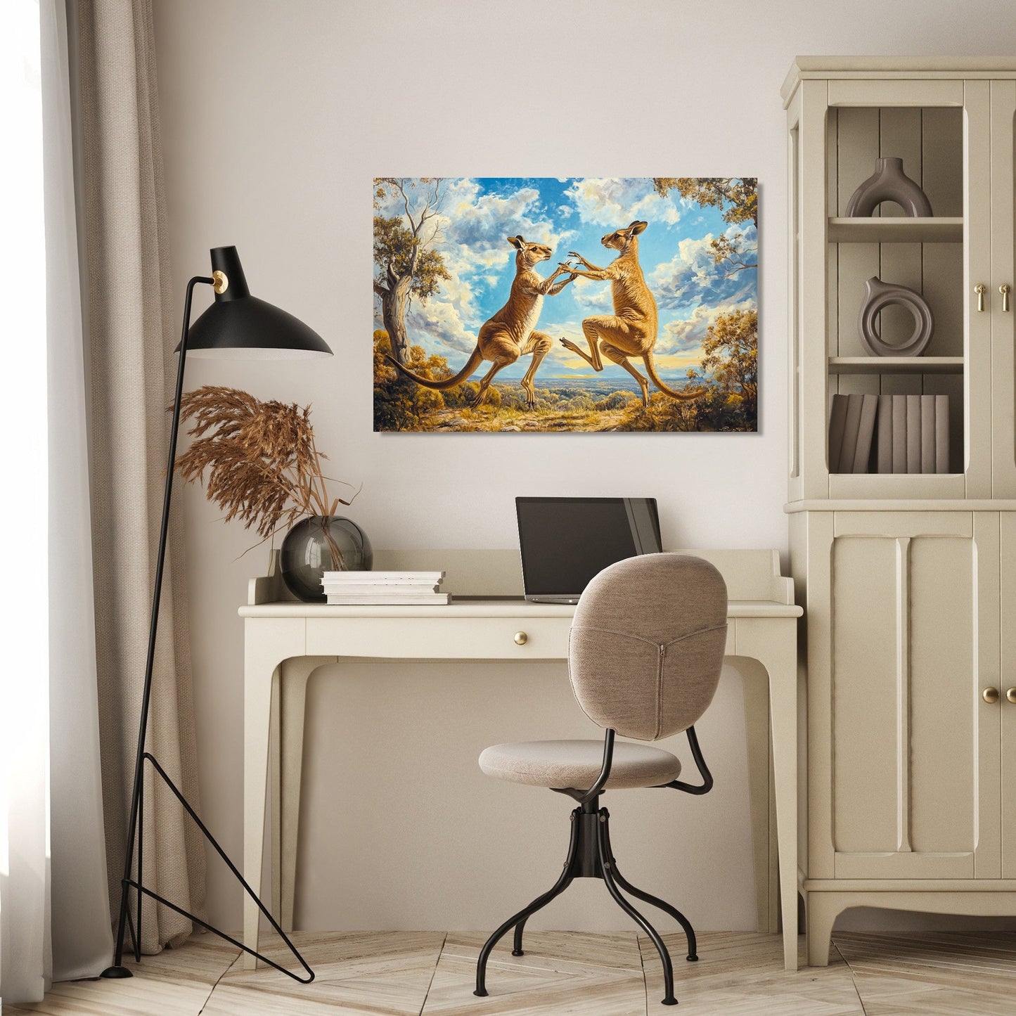 Kangaroo Sparring Canvas