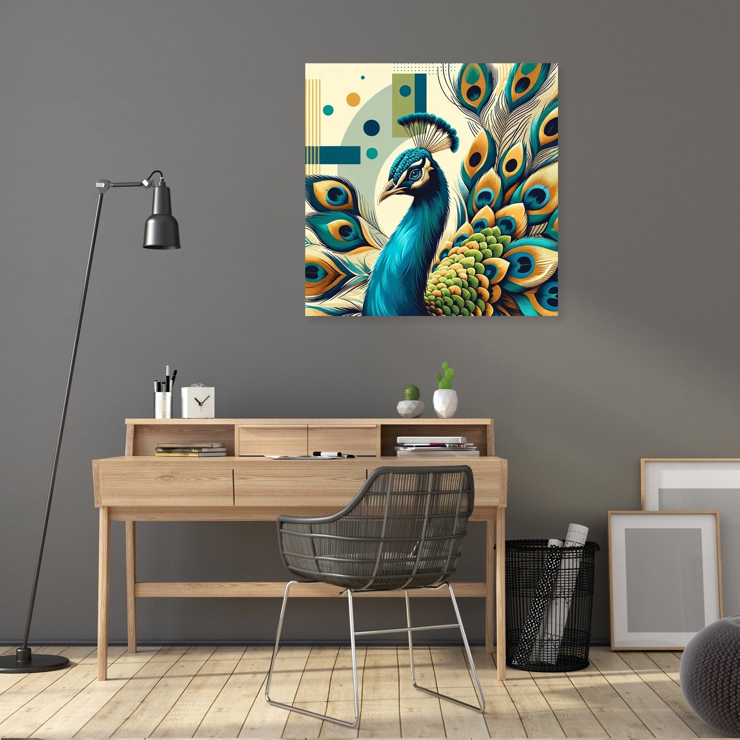 Radiant Peacock Canvas