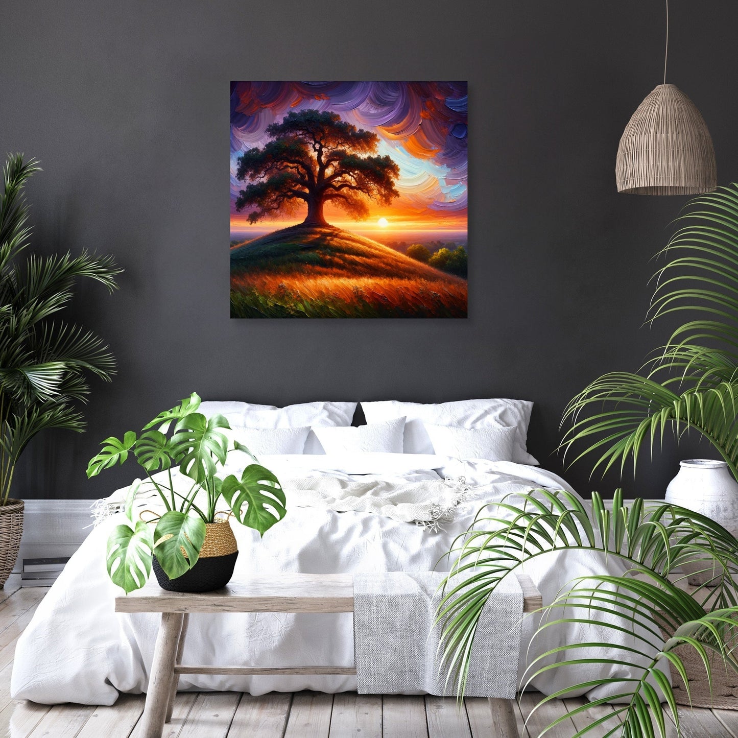 Sunset Oak Canvas