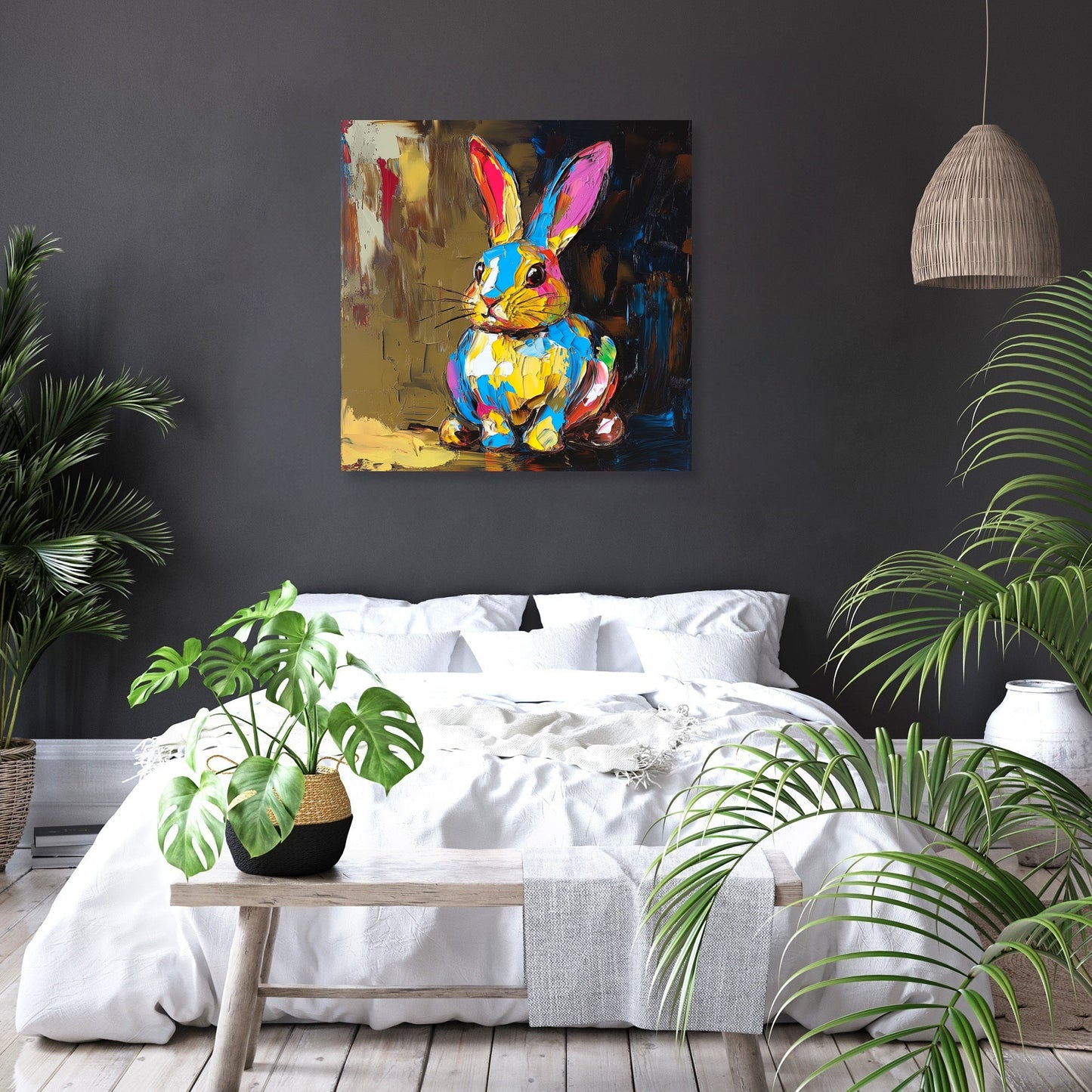 Golden Bunny Canvas