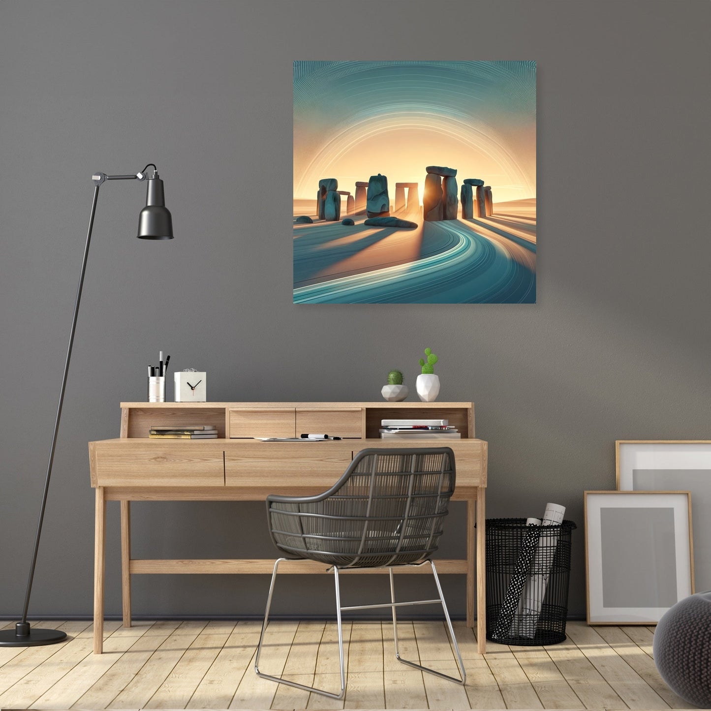 Futuristic Stonehenge Canvas