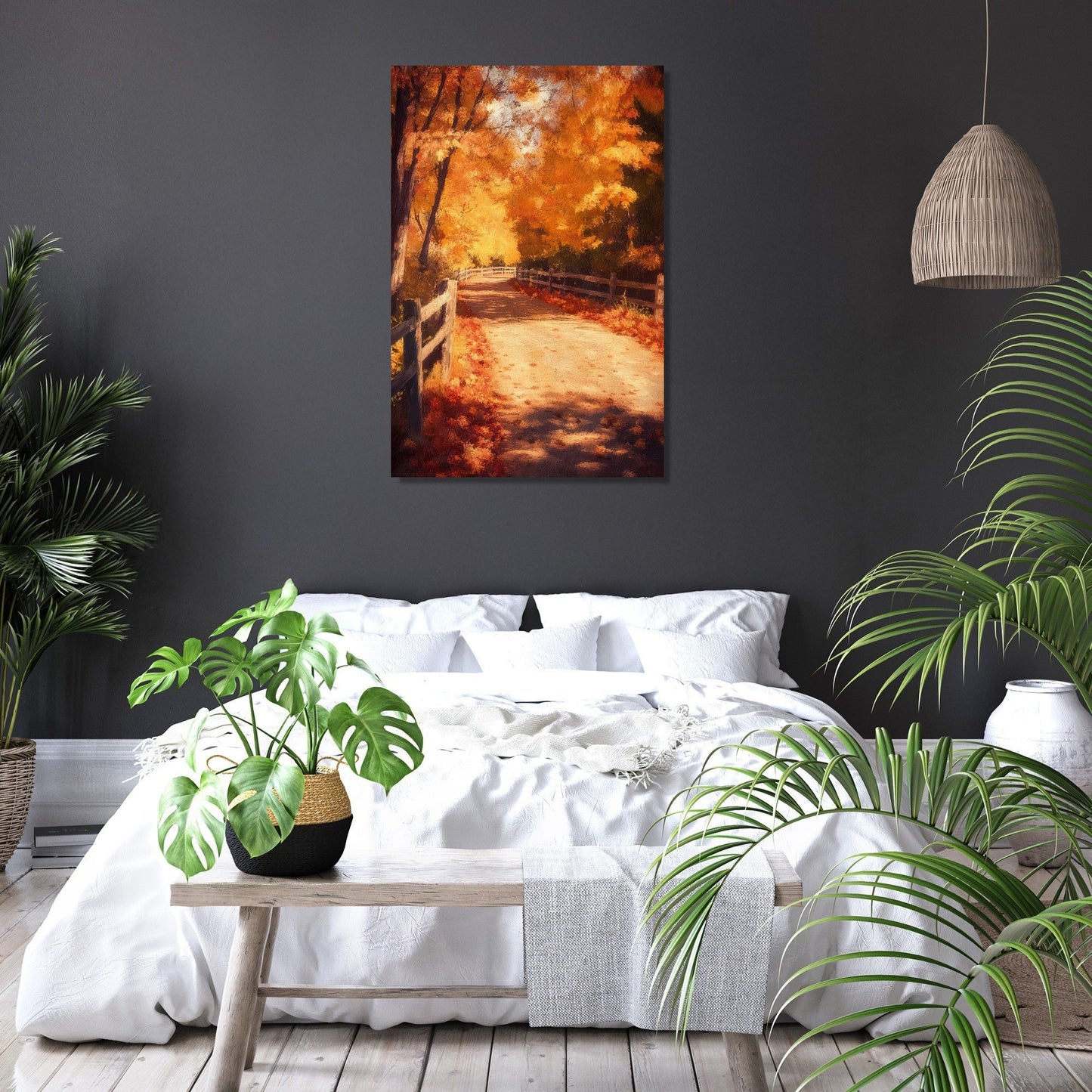 Rustic Autumn Path Canvas